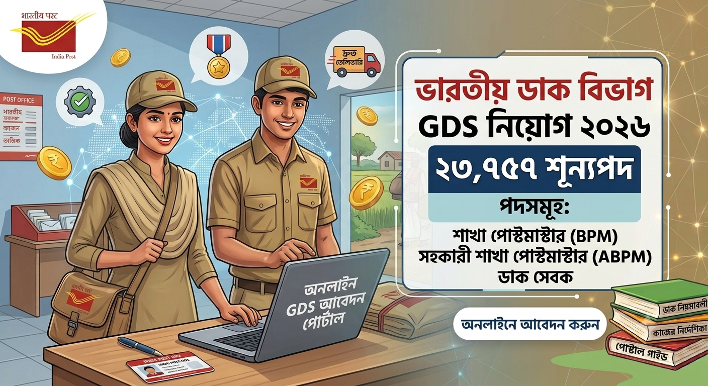 India Post GDS Recruitment 2026 Notification - 23757 Vacancies