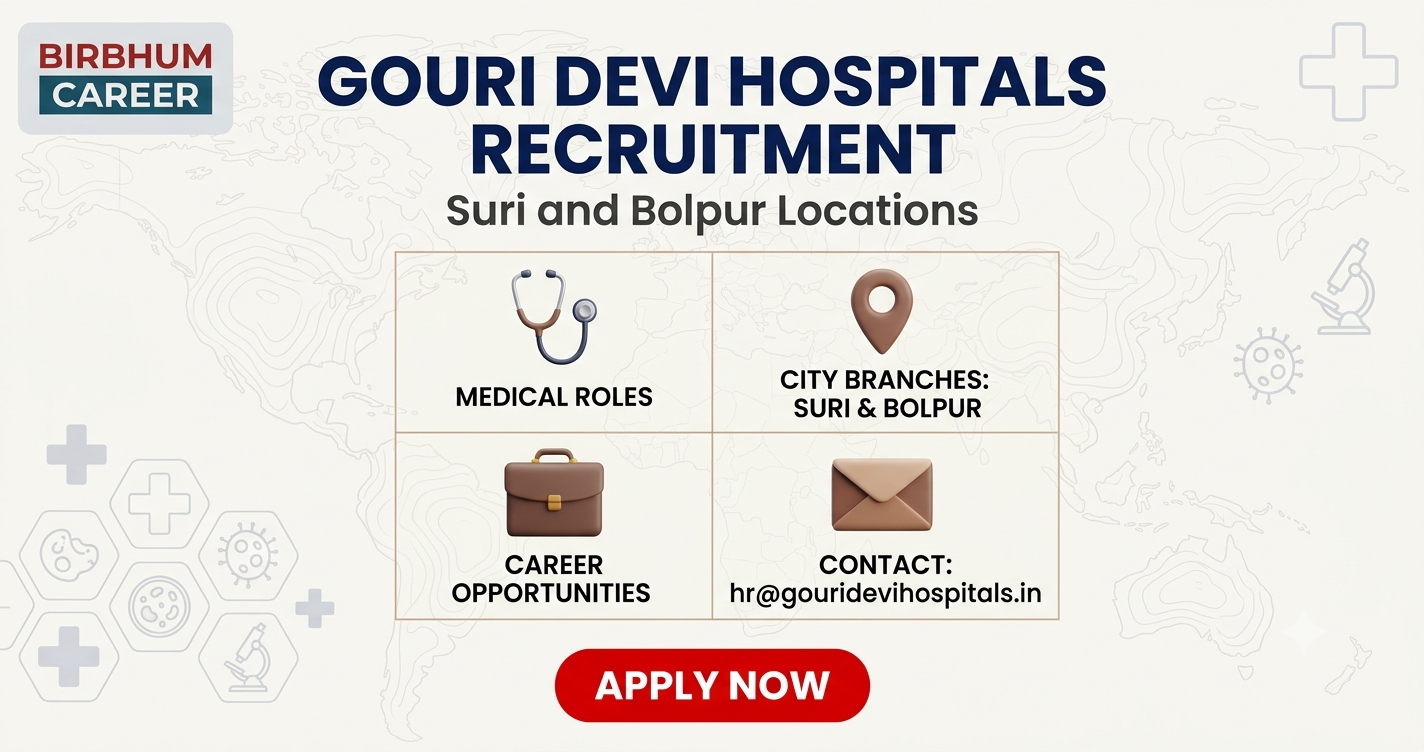 Gouri Devi Hospital Recruitment 2026: সিউড়ি ও বোলপুরে কর্মী নিয়োগ | Birbhum Career
