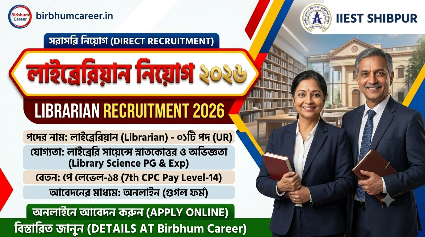 IIEST Shibpur Librarian Recruitment 2026