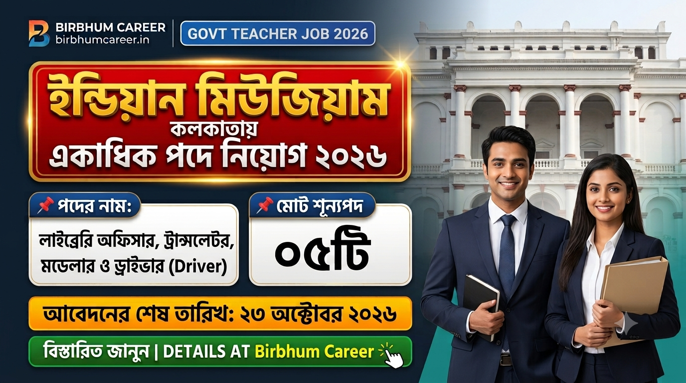 Indian Museum Kolkata Recruitment 2026