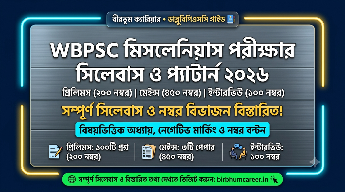 wbpsc-miscellaneous-syllabus-and-exam-pattern